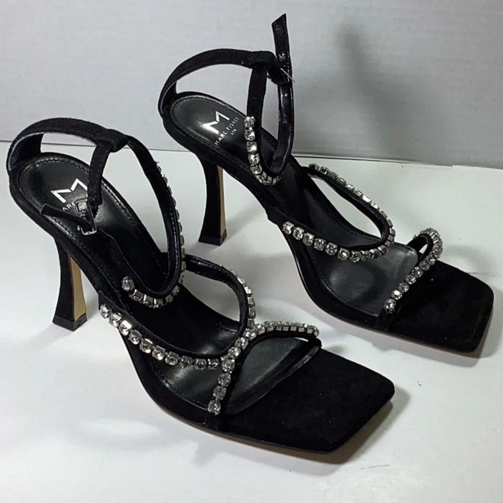 Dezzi Rhinestone Ankle Strap Sandal